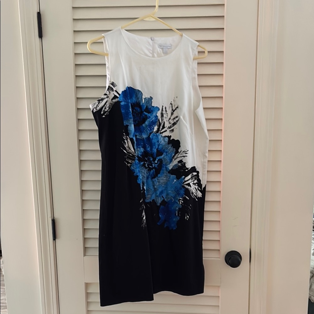 New York & Company Blue Sheath Cocktail Dress